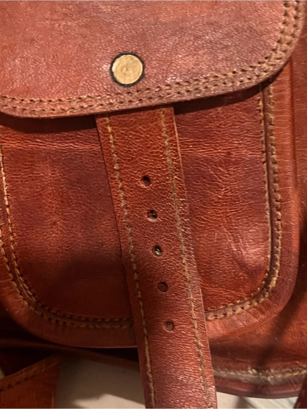 🍓Classic Brown Leather Messenger Bag 